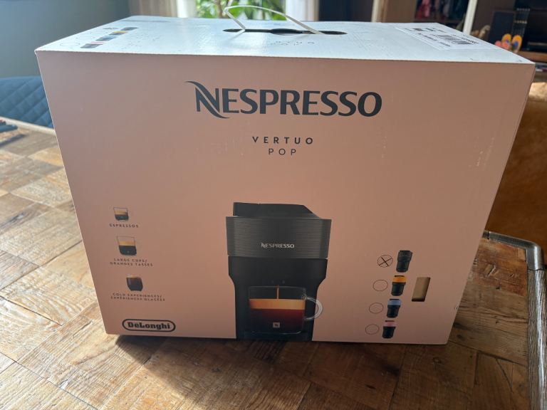 Nespresso ENV90.B Vertuo Pop Coffee Machine (Black) – Brand New & Sealed
