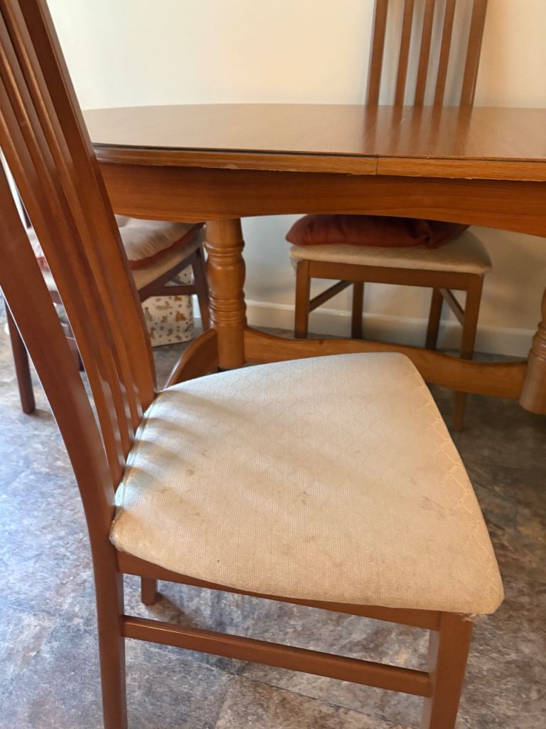 Dining table and chairs