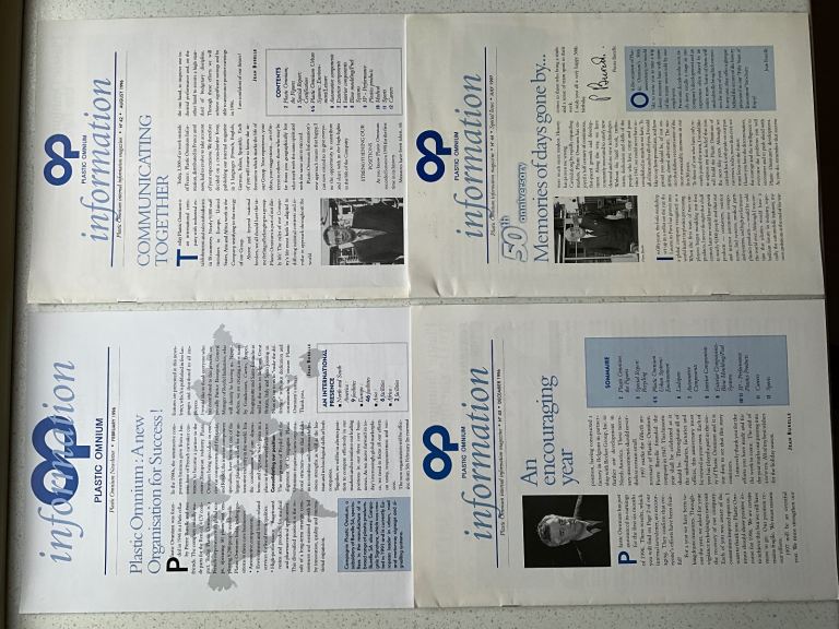 Plastic Omnium 50th Anniversary July 1997, Information Magazines, Newsletter - 4 off