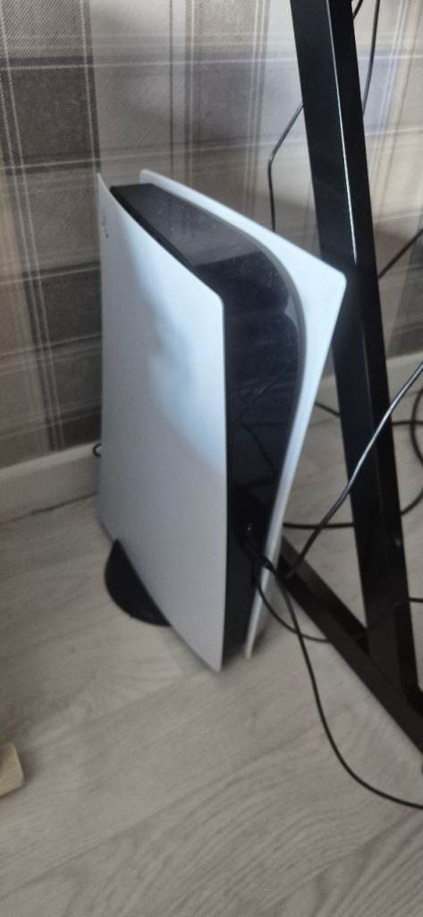 Playstation 5 disc edition gaming table chair and monitor 