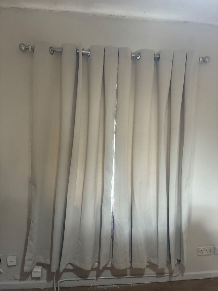 Cream curtains 2 pairs