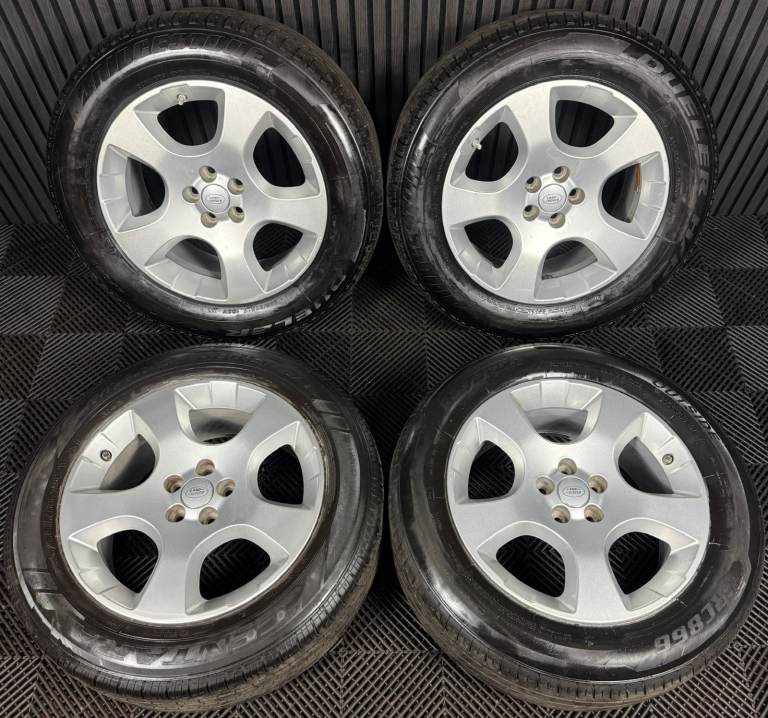 18'' GENUINE RANGE ROVER EVOQUE DISCOVERY SPORT 5 SPOKE FREELANDER 2 LAND ALLOY WHEELS TYRES
