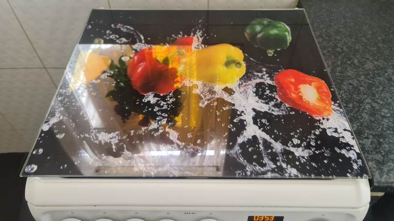 Glass cover  60cm wide for gas cooker