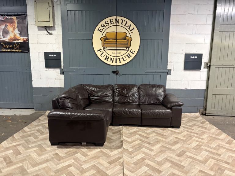 Genuine leather L modular shape sofa, FREE DELIVERY 