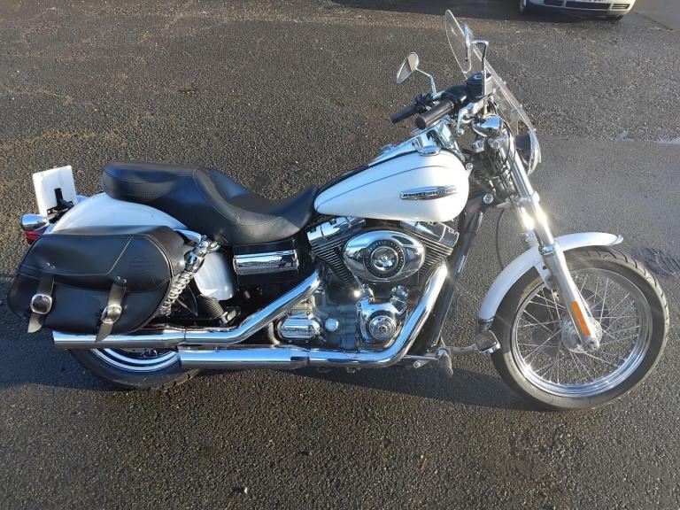 2006 56 HARLEY DAVIDSON FXDC SUPER GLIDE CU 1584 SUPERGLIDE CUSTOM CRUISER WHITE