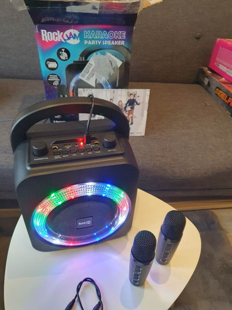Rockjam karaoke speaker with 2 mics 