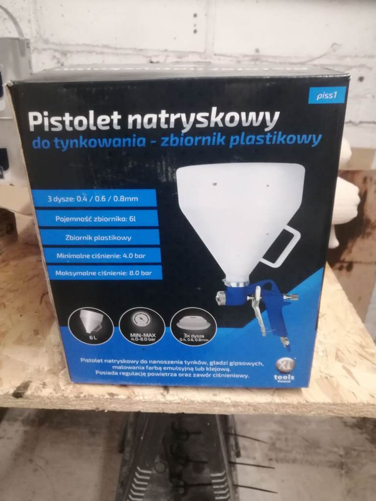Air gun for paints, plaster, artex, mortar