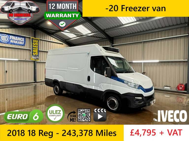 2018 18 Reg Iveco Daily 35s14 MWB Fridge Freezer Van With Standby + VAT