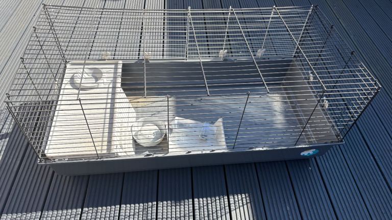 Rabbit or Guinea pig cage including hay etc
