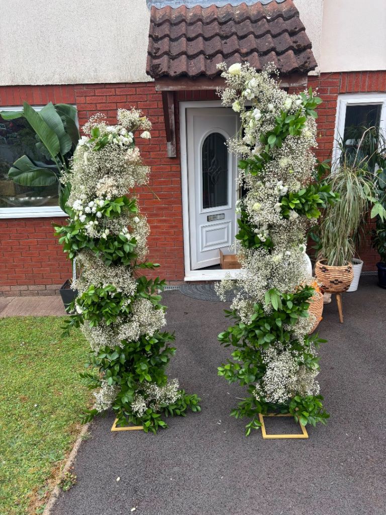 Pair of Large Decorative Floral Arches/Displays – Perfect for Events