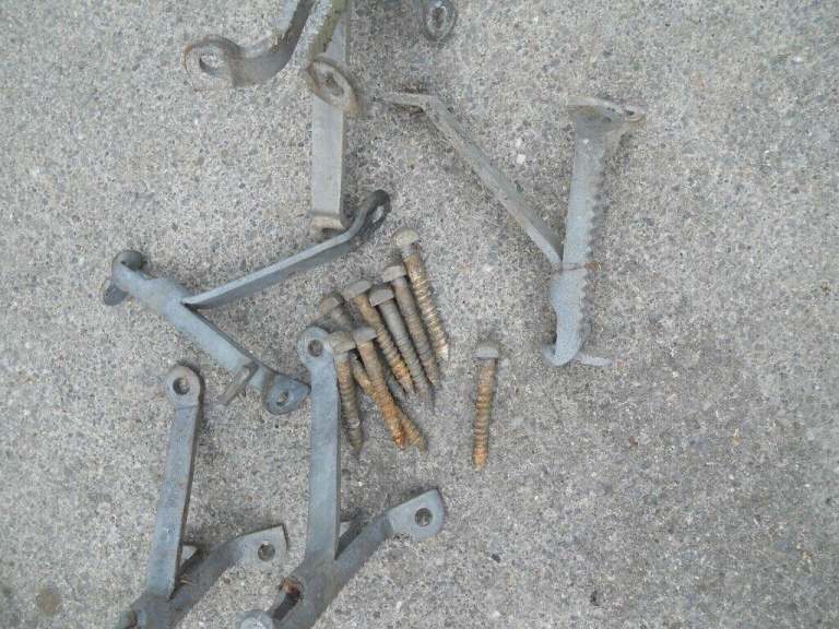 6 x Shelf BRACKETS Hangers  with screws GARAGE / Bike Hanger storage ? Heavy Duty 