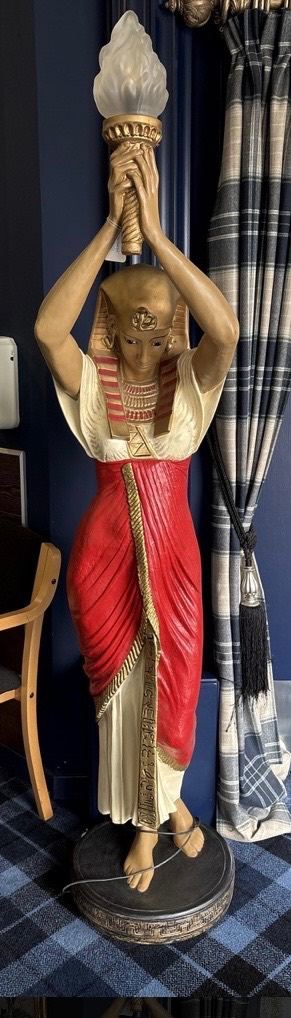 Egyptian Statue Lamps x 2 (6ft tall ) 