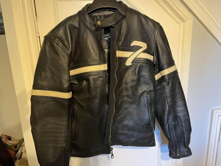 Ladies Black Leather Motorbike Jacket