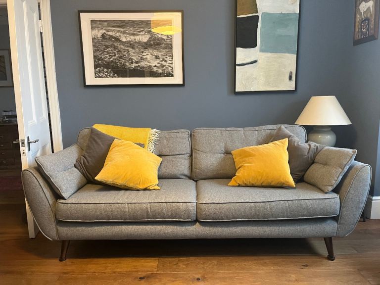 DFS French Connection 4 seater sofa - zinc