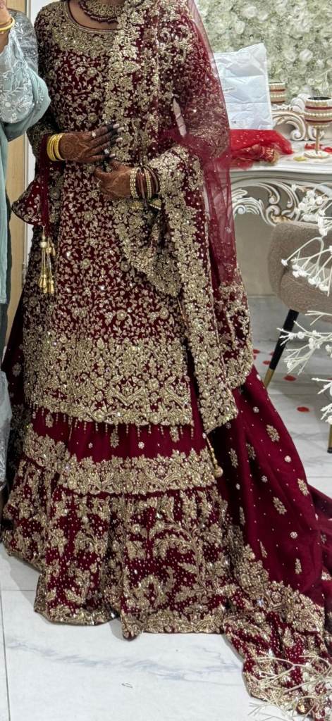 Deep Red Farshi Lengha 