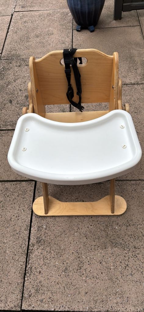 Wooden Toddler feeding chair.