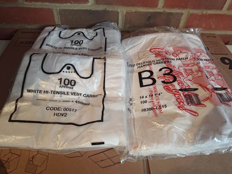 400 Plastic Carrier Bags