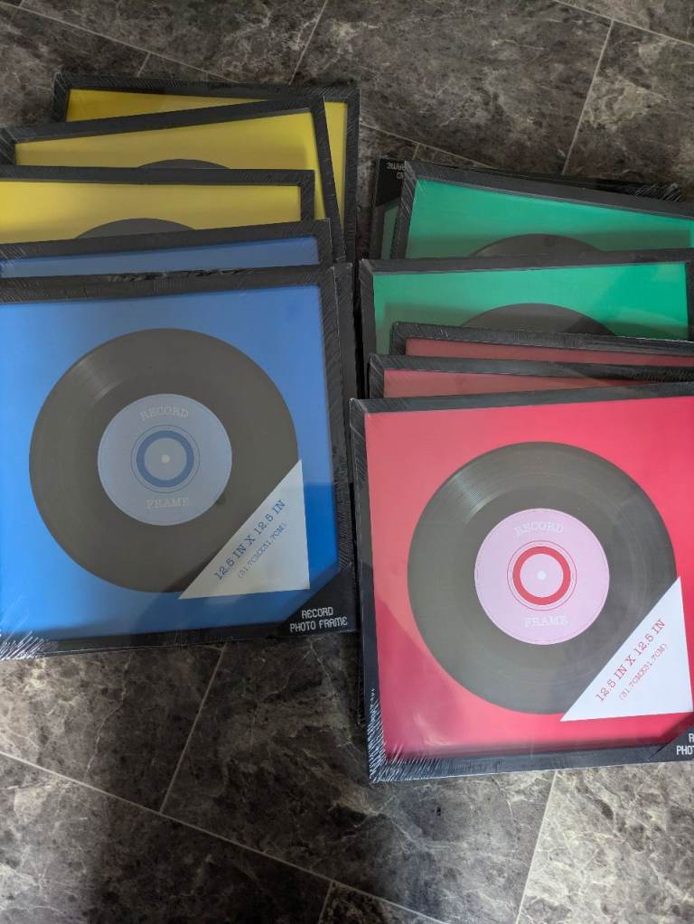 Set of 12 Brand New Decorative Vinyl Record Photo Frames