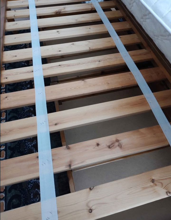 Solid pine storage bed (cans deliver)