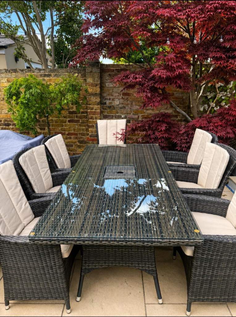 8 Seater Garden Table and Chairs