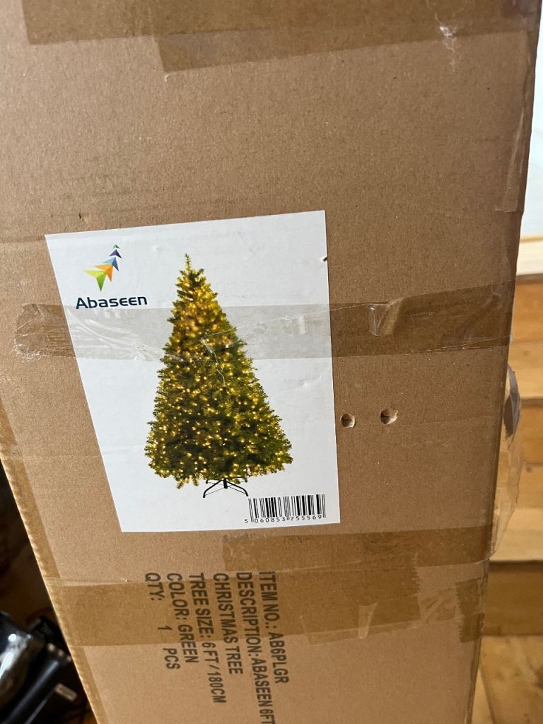 Abaseen 6ft Green Christmas Tree – New in Box
