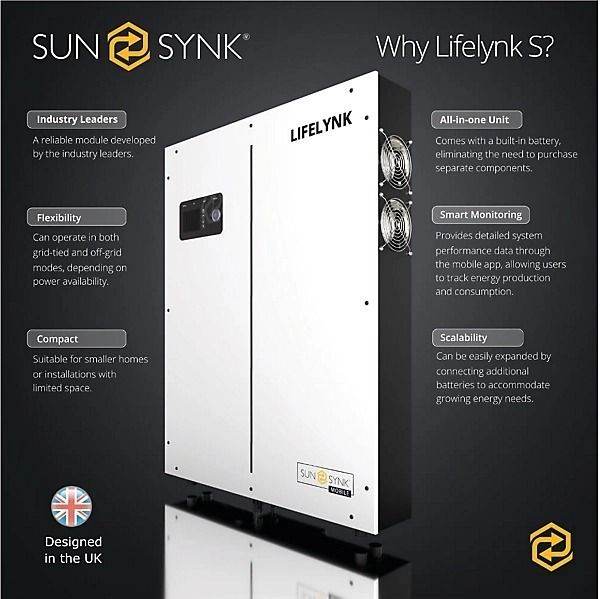 Solar Sunsynk Lifelynk X 3.6KW Hybrid Inverter & Battery3.8KW £1,380 or fitted £1,880   G98s & G99s