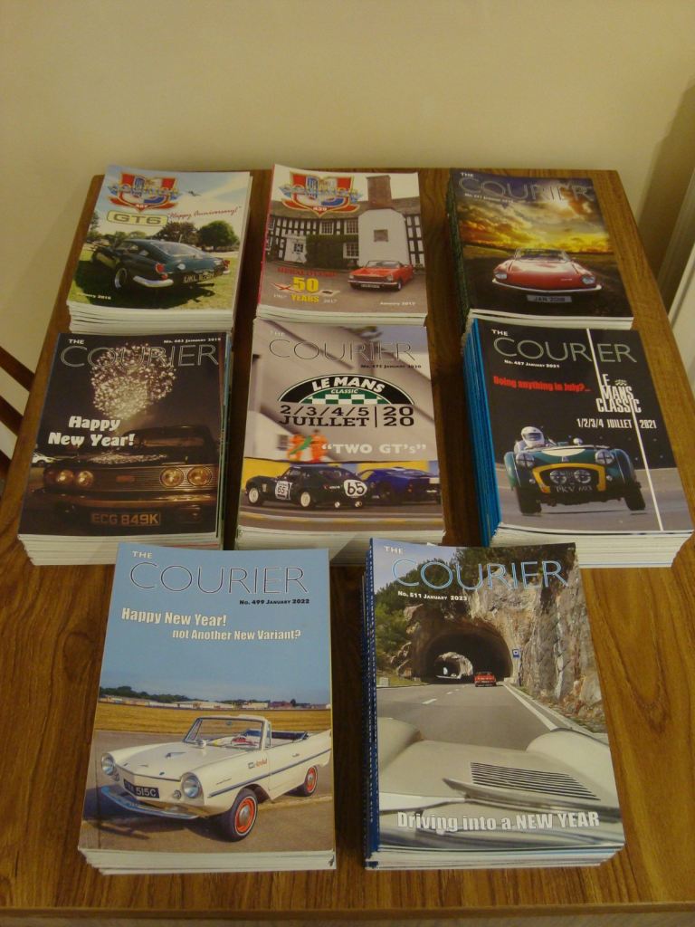 The COURIER - Triumph Sports Six Club Magazines JAN 16 - AUG 25 (Job Lot of 116) FREE