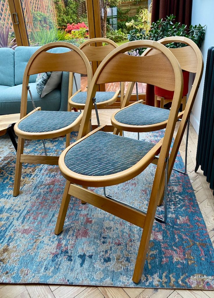 4 x Swedish Bern Folding Chairs by Gemla