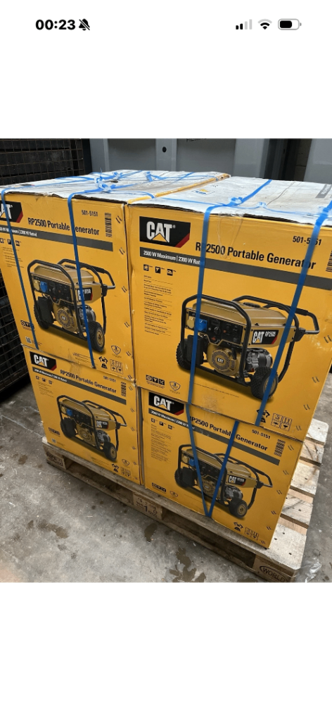  Cat RP2500 Portable Generator. New In Original Packing.