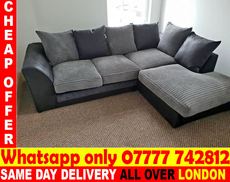 (nfgfg L-Shaped Corner Sofa or 3 and 2 seater
