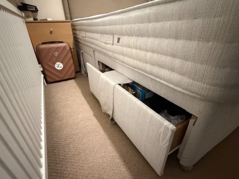 Double Divan Bed with Headboard and Pocket Spring Mattress