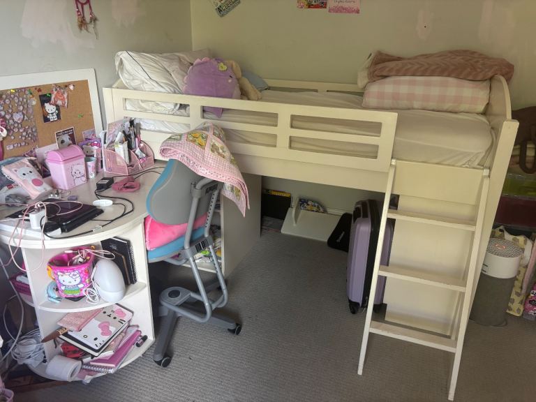 Feather and Black Noah Cabin bed and furniture.