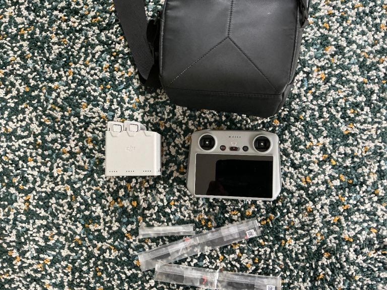 DJI Drone Controller with Batteries, Charger, Spare Blades & Bag