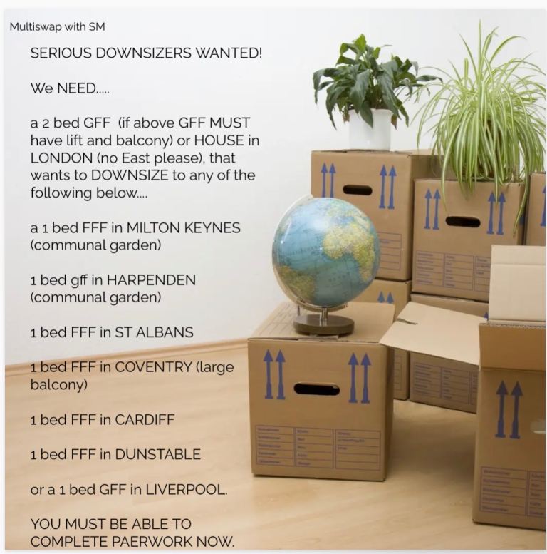 HOMESWAP ONLY! Two bed house or flats required..see  advert