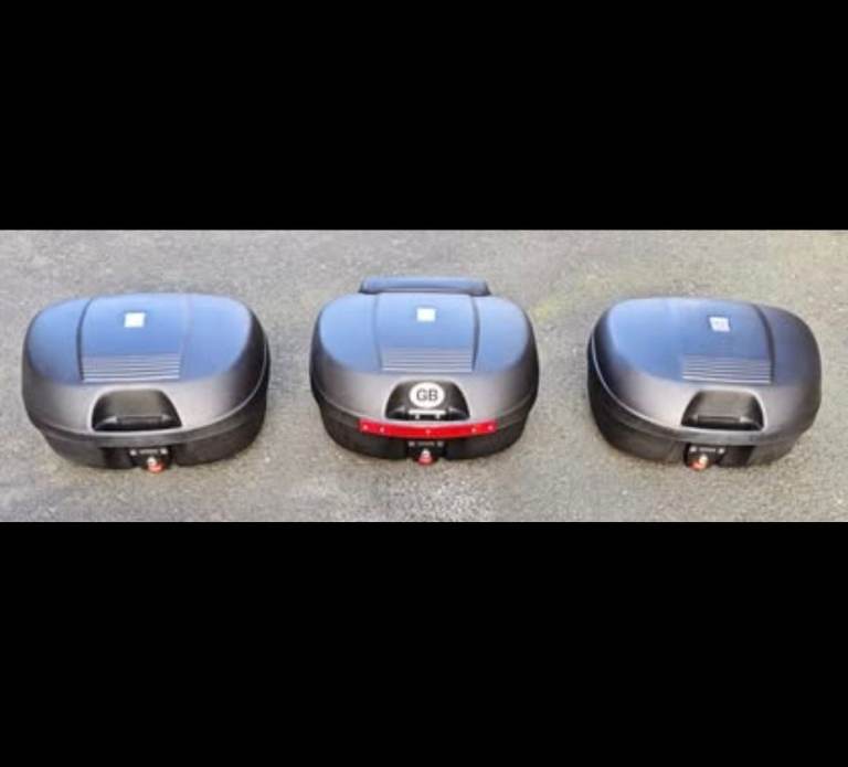 Kappa/Givi 3 Piece Hard Luggage Set Motorcycle Top Box & Panniers