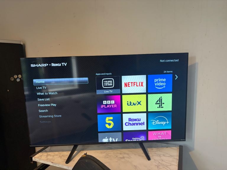 Sharp Roku TV - Smart TV, Black, Good Condition