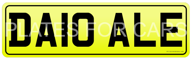 DA10 ALE - Dale - Private Number Plate - 
