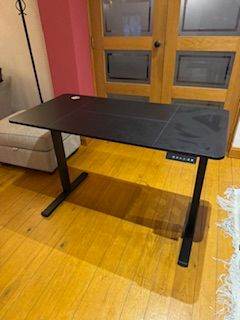 Electrical, adjustable height office/home desk