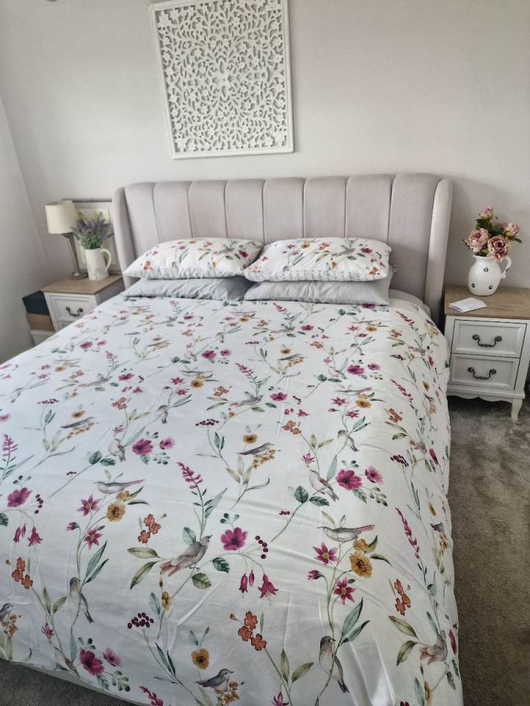 Bensons For Beds Grey Super King Sized Fabric Bed Frame FREE