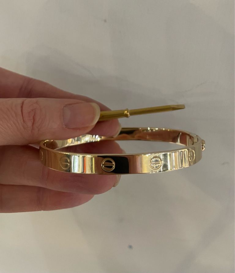 Gold love bracelet 