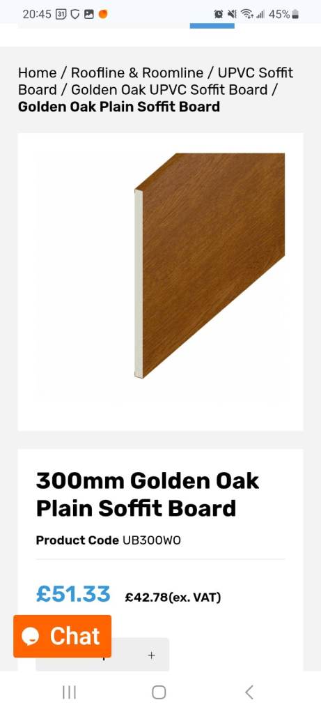 Golden Oak Soffit, H section + Poly pin bundle