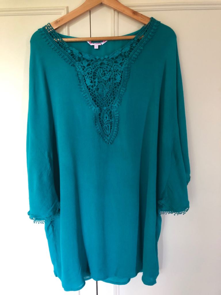 Teal Top/Beach Coverup 