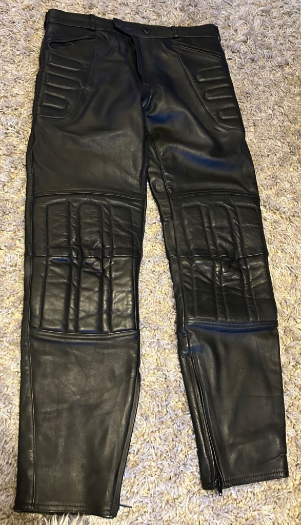 Frank Thomas vintage motorbike leather trousers vgc