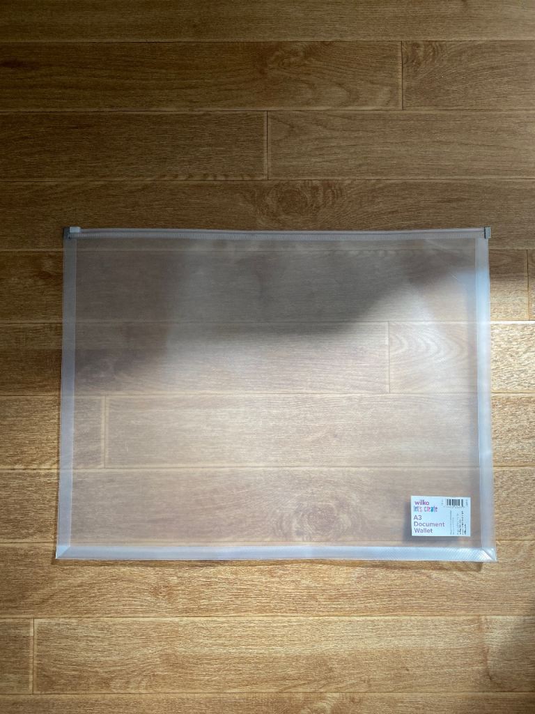 A3 Document Wallet - Clear Plastic,