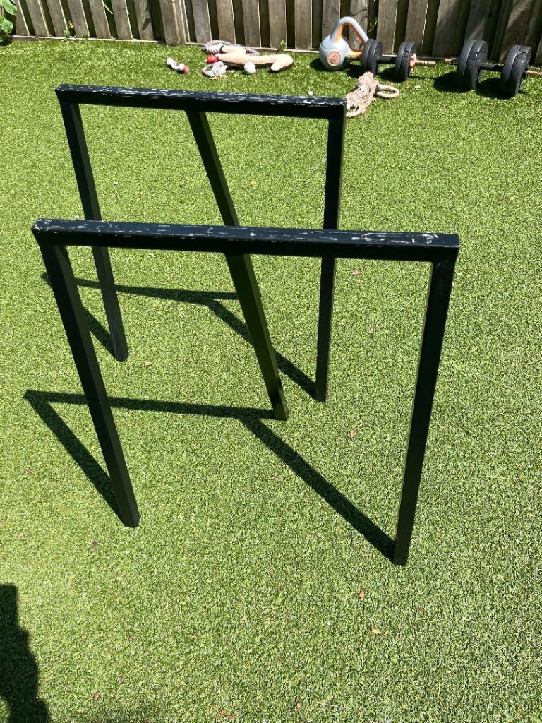 Minimalist HAY Loop Stand,  Black Metal Table Trestles / Legs (Pair), Excellent 