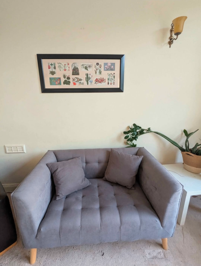 Handmade grey couch