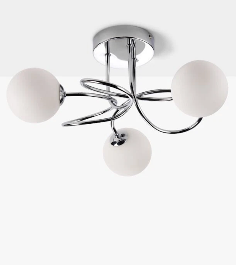 NEW John Lewis 3 Light Semi Flush Ceiling Fitting