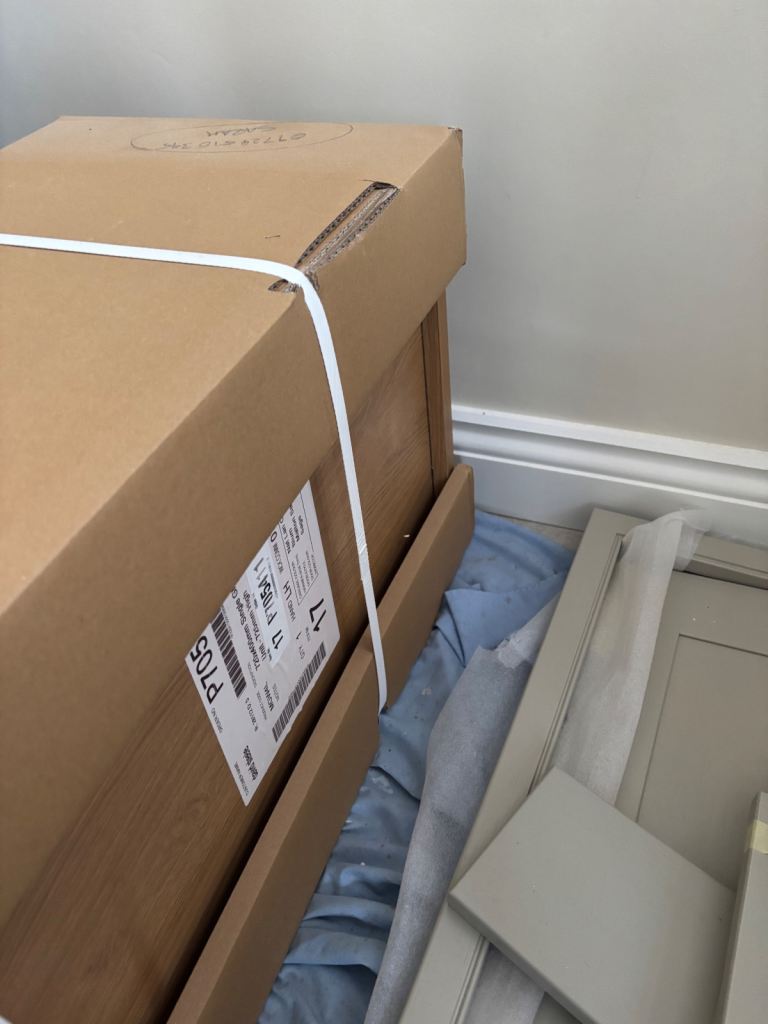 DIY kitchens 400mm glazec single wall unit in sage