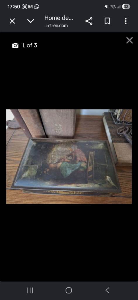 Vintage Edward Sharr & Sons Decorative Tin Box