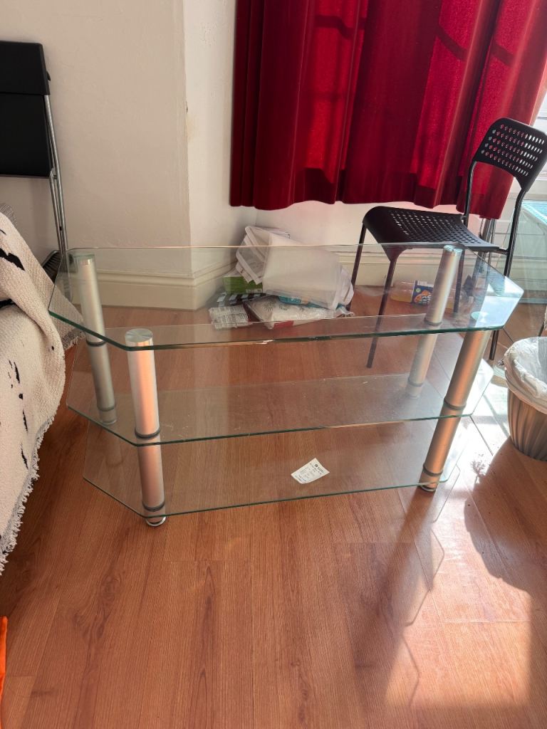 Glass TV/ receiver stand